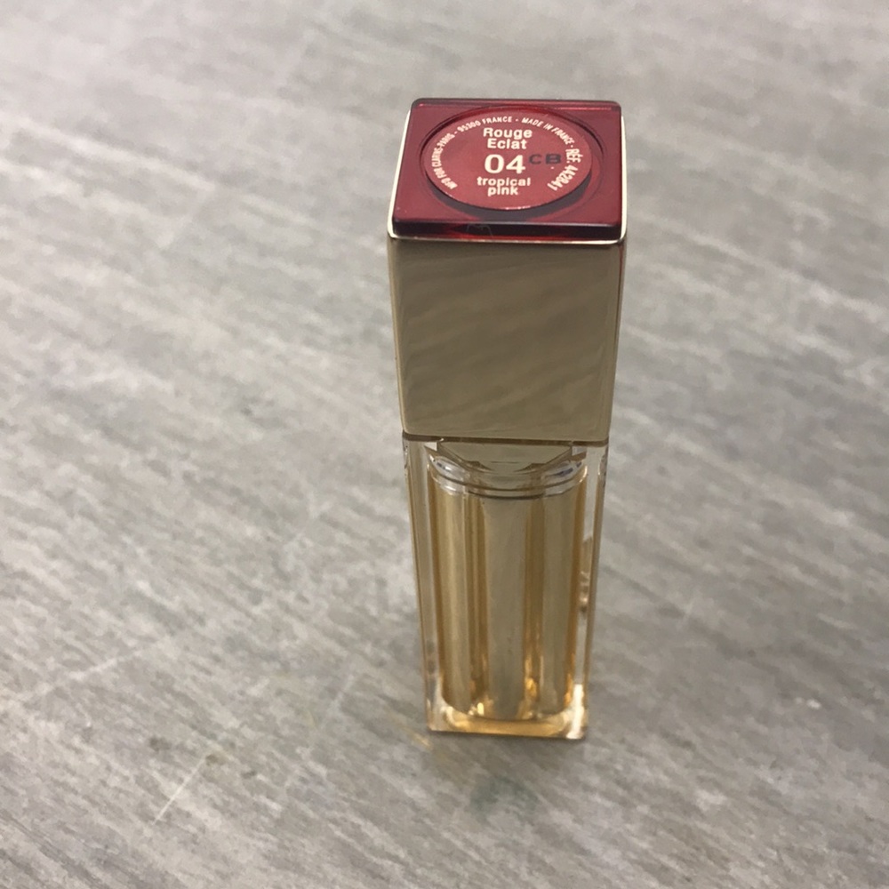 Clarins Rouge Eclat Satin Finish Age Defying Lipstick #4 Tropical Pink - Picture 5 of 5